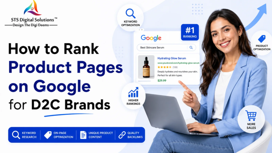how to rank product pages on google for d2c brands