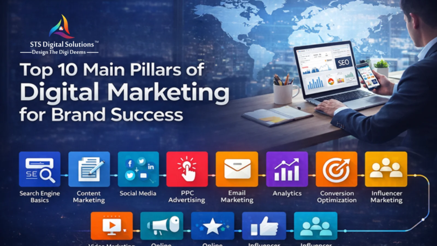 top 10 main pillarsof digital marketing for brand success